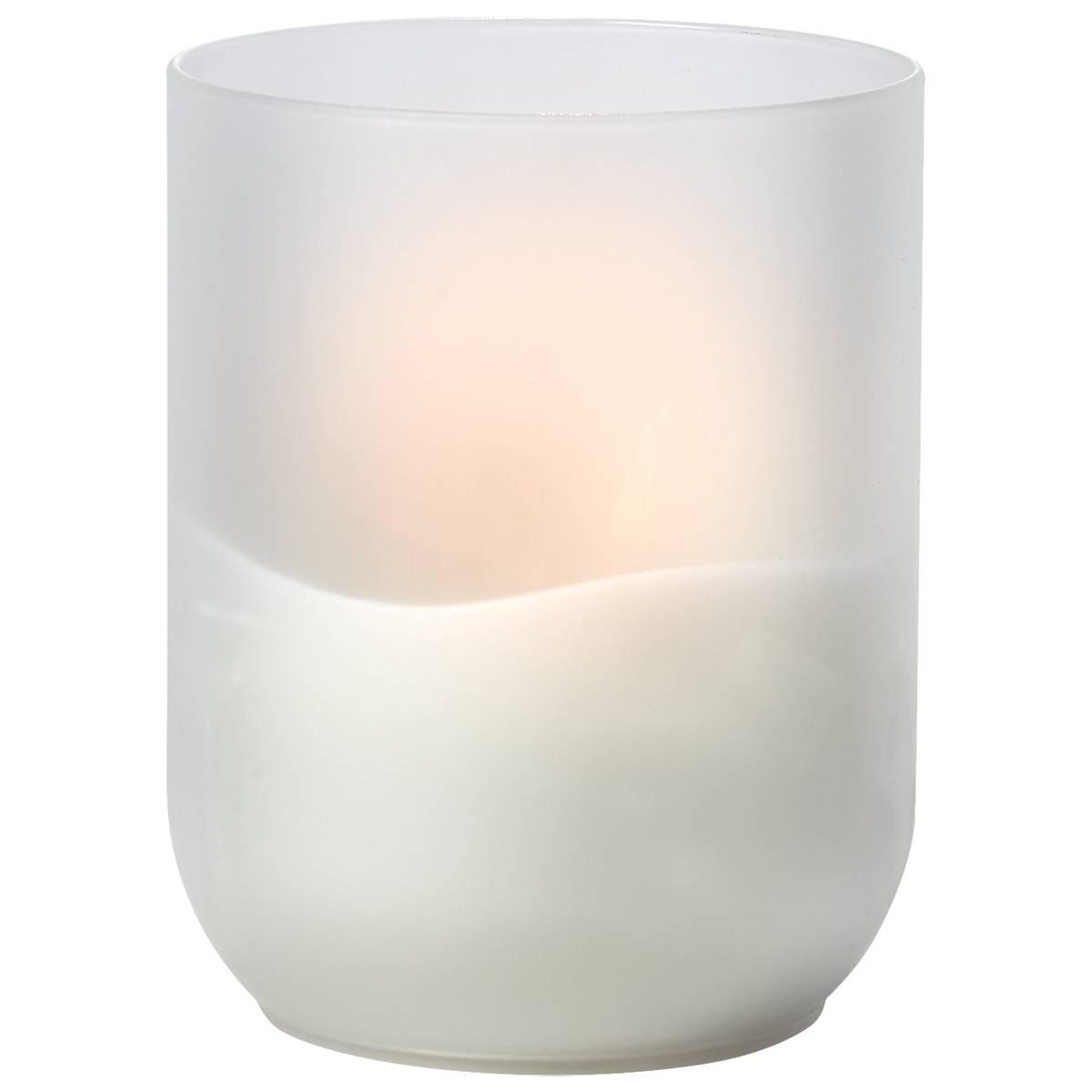 Illumaflame 6in. LED in Frosted Glass Candle