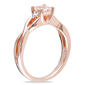 Gemstone Classics&#8482; Silver Diamond & Morganite Ring - image 2