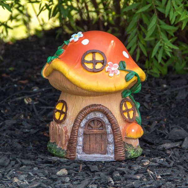 Northlight Seasonal 6.25in. Mushroom House Outdoor Garden Statue