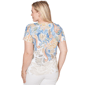 Womens Alfred Dunner Out Of The Blue Ombre Paisley Tee - image 2