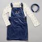 Girls &#40;7-12&#41; Little Lass&#40;R&#41; Velvet Jumper & Floral Rib Knit Top - image 1