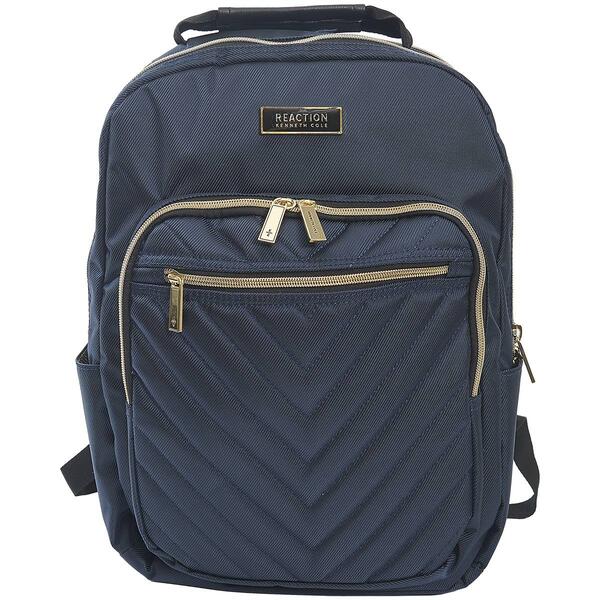Kenneth Cole(R) Reaction(tm) Quilted Black &amp; Gold Backpack - image 