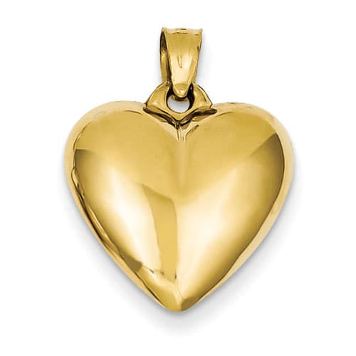 Gold Classics&#40;tm&#41; 14kt. Yellow Gold Puffed Heart Pendant - image 