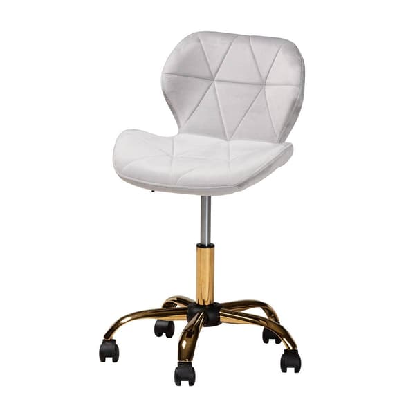 Baxton Studio Savara Glam & Luxe Velvet Swivel Office Chair - image 