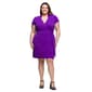 Plus Size 24/7 Comfort Apparel Mandarin Collar Wrap Dress - image 1