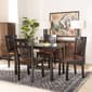 Baxton Studio Luisa 2-Tone Dark/Walnut Brown Wood 5pc. Dining Set - image 7