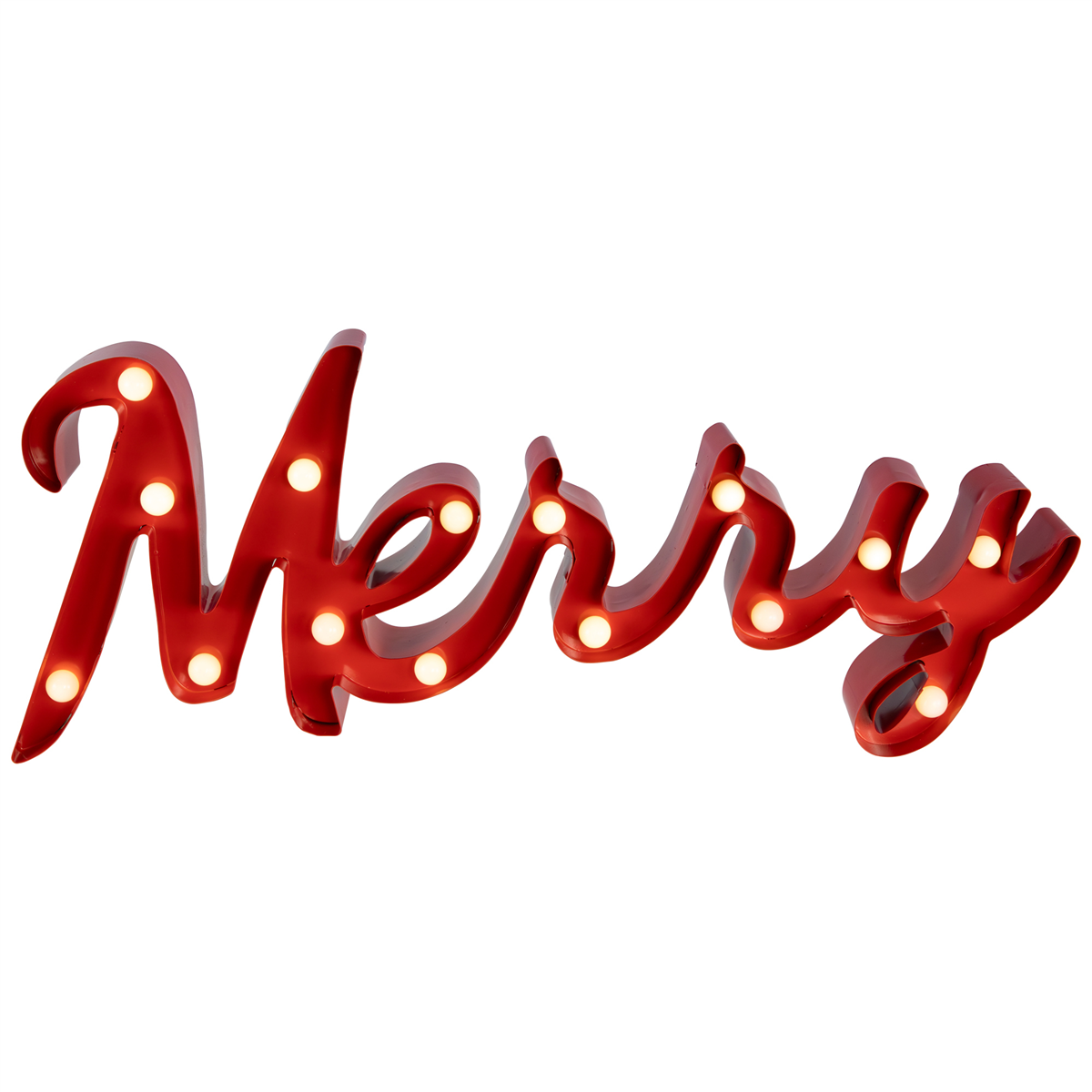 Northlight 20.5in. Lighted "Merry" Christmas Decoration