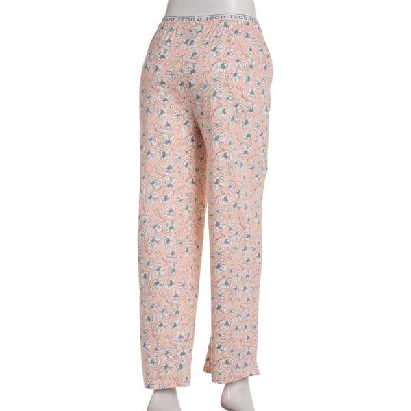 Womens IZOD Floral Logo Waist Pajama Pants