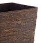 Alpine 17in. Brown Stone-Look Squared Planters - Set of 2 - image 3