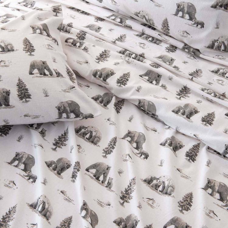 Freshfolds Premium Cotton Flannel Polar Bears 4pc. Sheet Set