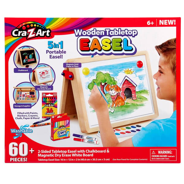 Cra-Z-Art(tm) Wooden Tabletop Easel  5-in-1 Art Set - image 