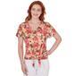 Womens Hearts of Palm A Touch of Tropical Floral Blouse - image 1