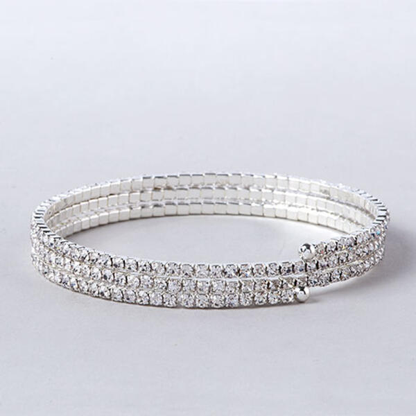 Rosa Rhinestones Thin Coil Crystal Bracelet - image 