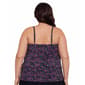 Plus Size American Beach Native Stone Flounce Tankini Swim Top - image 2
