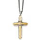 Mens Gentlemen's Classics&#40;tm&#41; Polished Gold Plated Cross Necklace - image 1