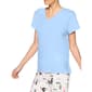 Womens HUE&#40;R&#41; V-Neck Solid Pajama Tee - Bella Blue - image 1