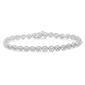 Diamond Classics&#40;tm&#41; Sterling Silver Diamond Circle Link Bracelet - image 1