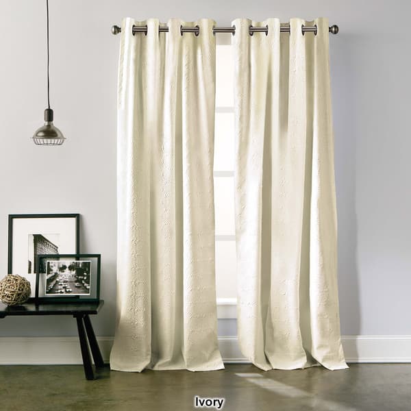 DKNY Chrysanthemum Microsculpted Lined Grommet Curtain Panel