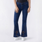 Juniors Gogo Jeans Mid Rise Western Jeans w/ Embroidery - image 1