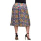 Plus Size 24/7 Comfort Apparel Bright Floral Knee Length Skirt - image 2