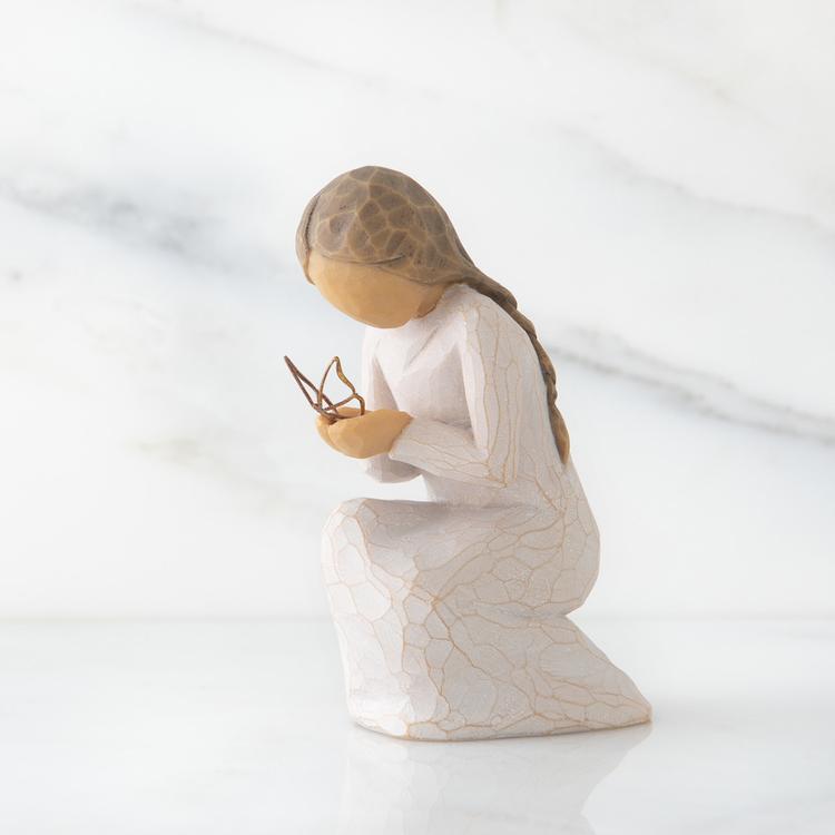Willow Tree 3.5in. Quiet Wonder Angel Figurine with Butterfly