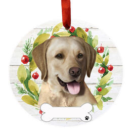E&S Pets Yellow Labrador Wreath Ornament