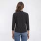 Petite Anne Klein Long Sleeve Dot V Neck Blouse - image 2