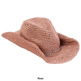 Womens Steve Madden Lurex Western Cowboy Hat