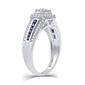 Loveblooms&#8482; 3/8cttw. Diamond & Blue Sapphire Cushion Bridal Set - image 2