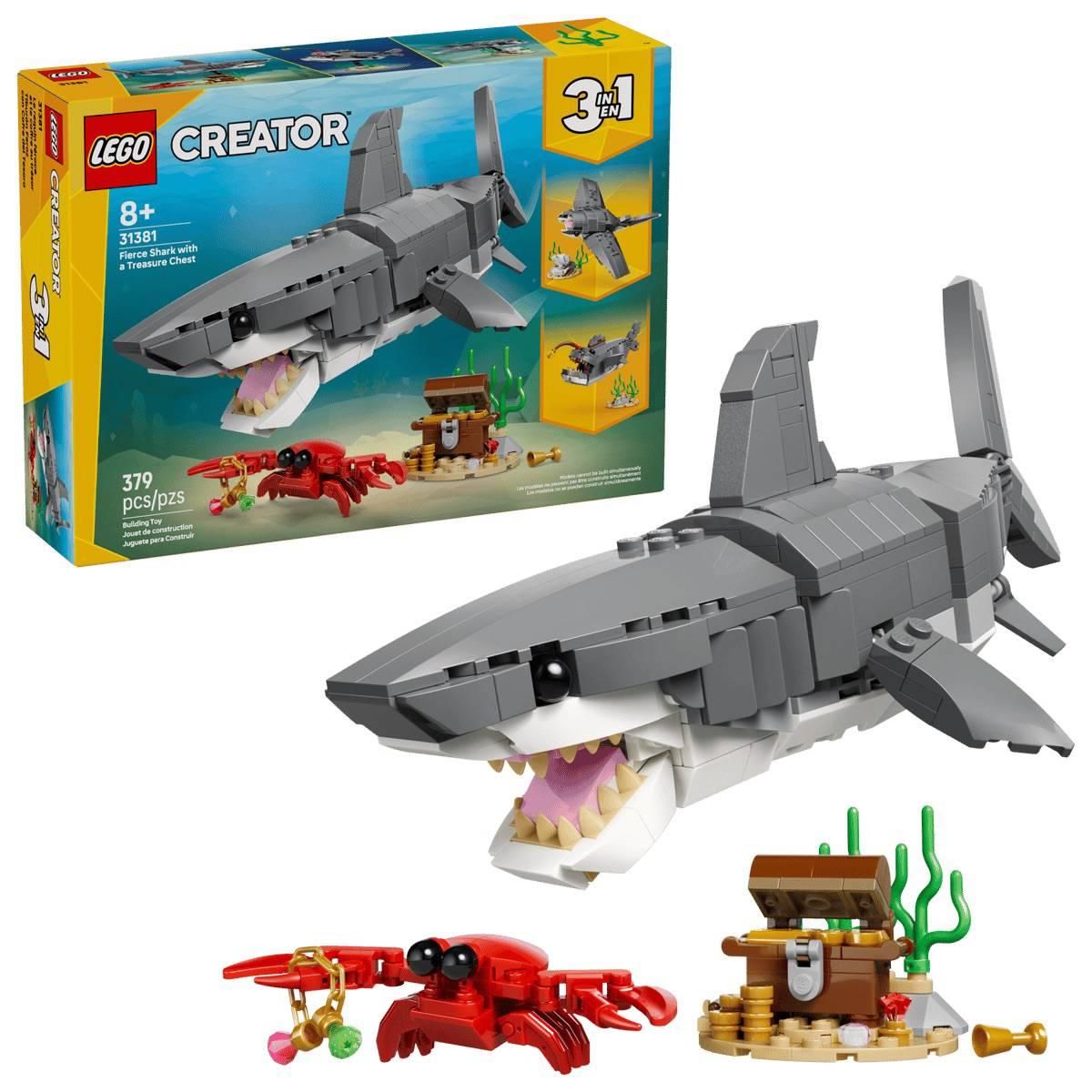 LEGO(R) Creator 3-in-1 Shark with Treasure Chest Building Kit