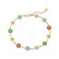 Shine Multi Color Enamel Flower Bracelet - image 1