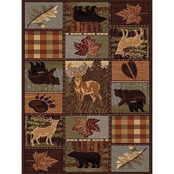 Tayse Nature Color Block Wildlife Area Rug - Multi - image 