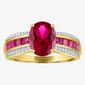 Nova Star&#40;R&#41; Lab Grown Diamond & Lab Created Ruby Ring - image 1