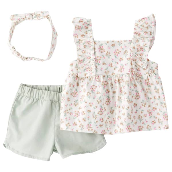 Baby Girl (3-24M) Carter''s(R) Floral Flutter Tank Shorts Set