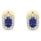 Gemstone Classics™ Created Sapphire & Lab Grown Diamond Earrings - image 2