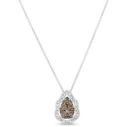 Le Vian(R) White Gold Chocolate Tone Cluster Pendant