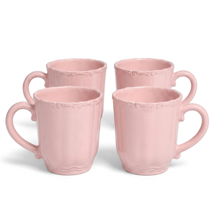 Sango Bethany Ceramic 15oz. Coffee Mugs - Sets of 4