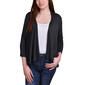Petite Notations 3/4 Sleeve Open Front Solid Cardigan - image 1
