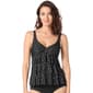 Womens Beach House Sailor Dot Ruffle Tankini Swim Top - image 1