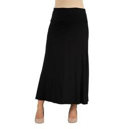 Plus Size 24/7 Comfort Apparel Maxi Maternity Skirt