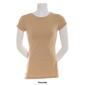 Juniors Aveto Short Sleeve Basic Crew Neck Cap Sleeve Tee - image 2