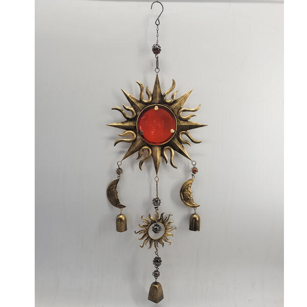 33in. Sun Wind Chime with Moons and Bells - image 
