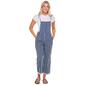 Juniors No Comment 2pc. Tie Strap Stripe Straight Leg Overalls - image 1
