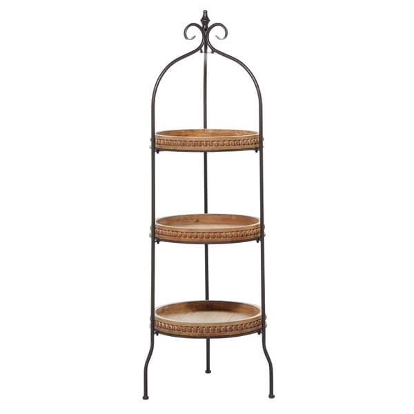 9th & Pike&#40;R&#41; Arched Metal And Wood 3-Tier Rack