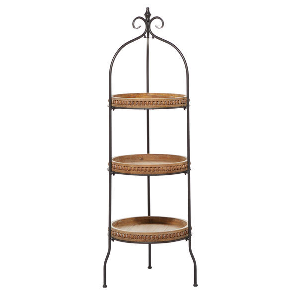 9th & Pike&#40;R&#41; Arched Metal And Wood 3-Tier Rack - image 