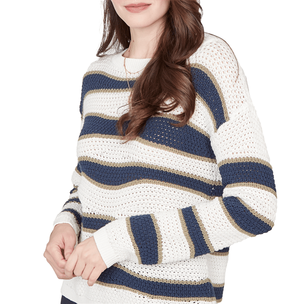 Petites Skye’s the Limit Fresh Start Wavy Stripe Sweater