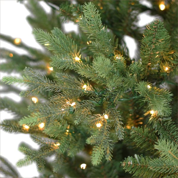 Puleo International 7.5ft. Pre-Lit Alberta Spruce Christmas Tree