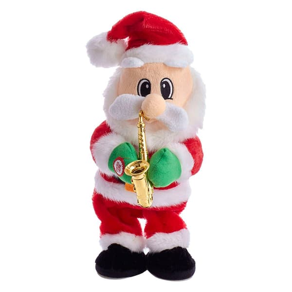 Kurt Adler 14in. Battery-Operated Dancing Jazz Santa - image 