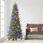 Puleo International 7.5ft. Pre-Lit Slim Linden Fir Christmas Tree - image 3