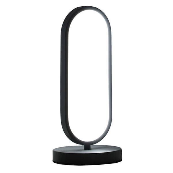 HomeRoots 14in. Black Metal Desk LED Desk Lamp